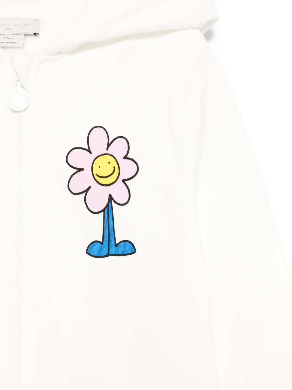 Stella McCartney Kids Hoodie met bloemenprint Wit