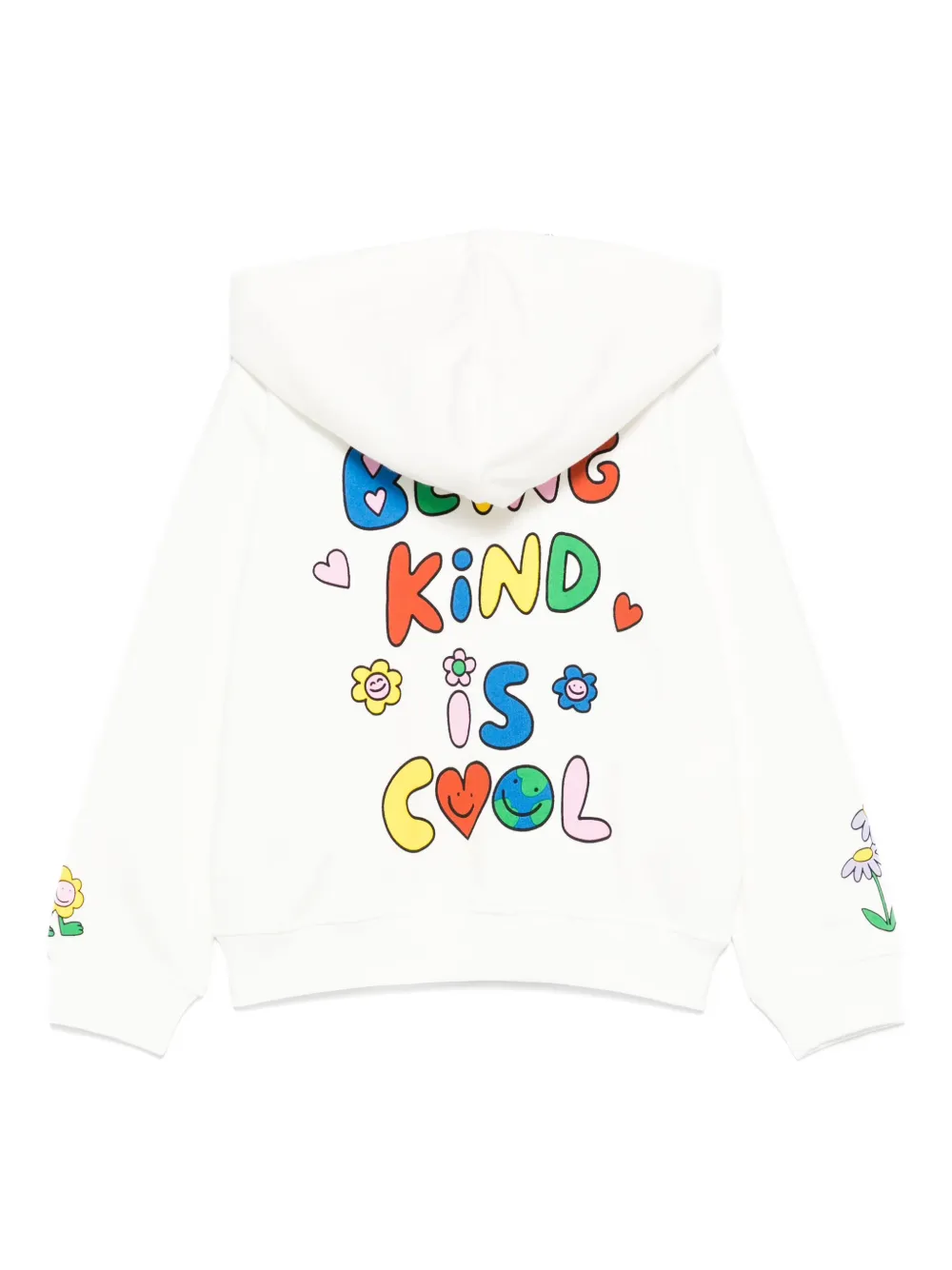 Stella McCartney Kids Hoodie met bloemenprint Wit
