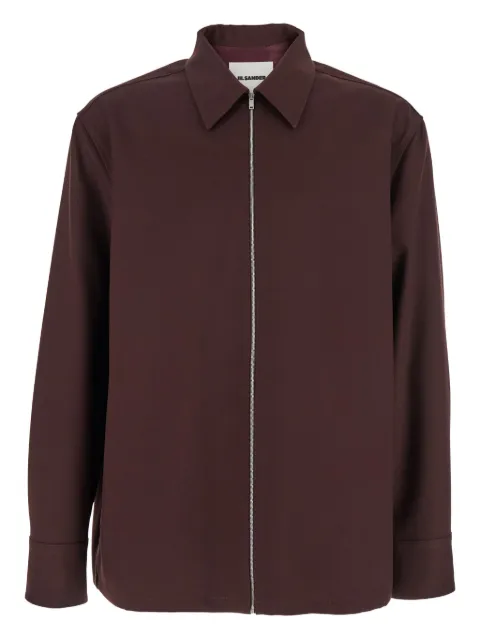 Jil Sander classic-collar zip-front shirt