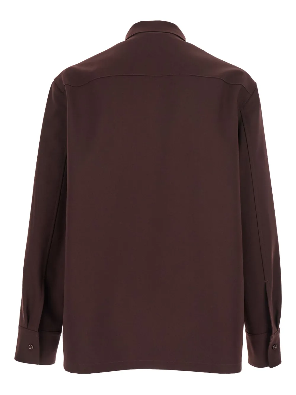 Jil Sander Overhemd met klassieke kraag en rits Rood