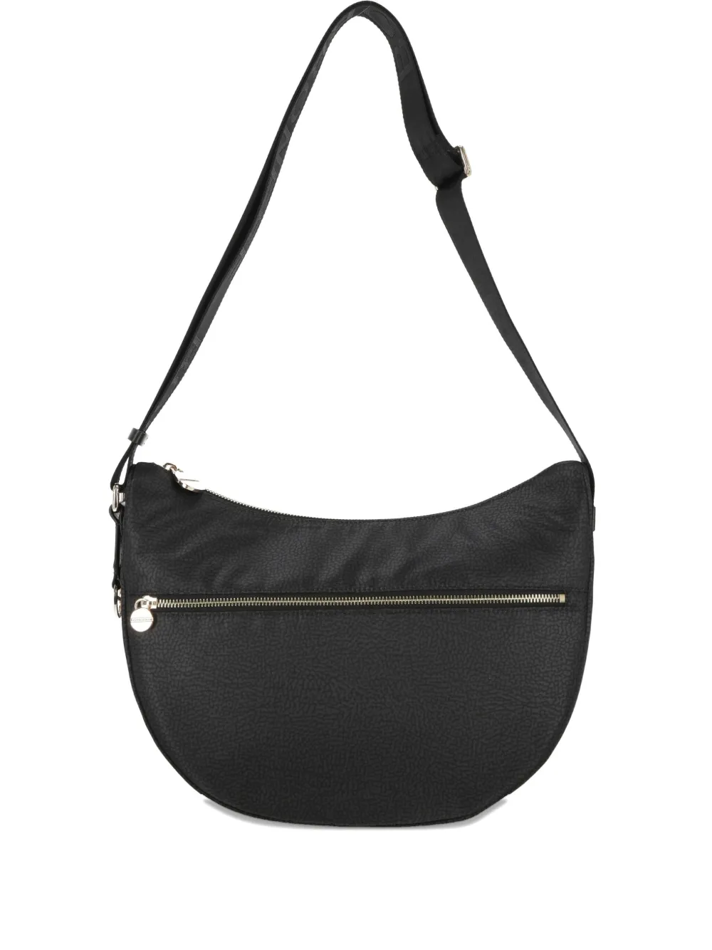 Borbonese Medium Zip-fastening Shoulder Bag In Black