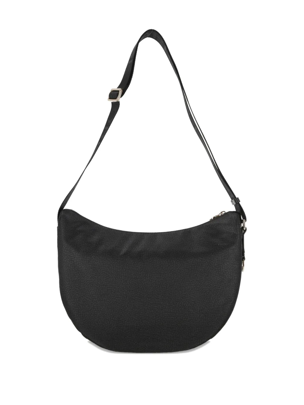 Borbonese Medium schoudertas met ritssluiting - Zwart