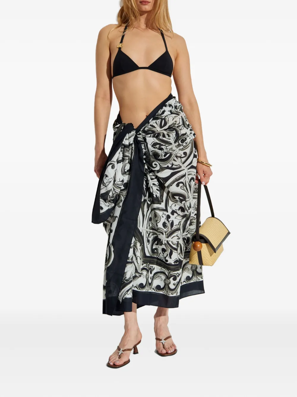 Dolce & Gabbana baroque-print sarong | Beach Cover-Ups | Image 2
