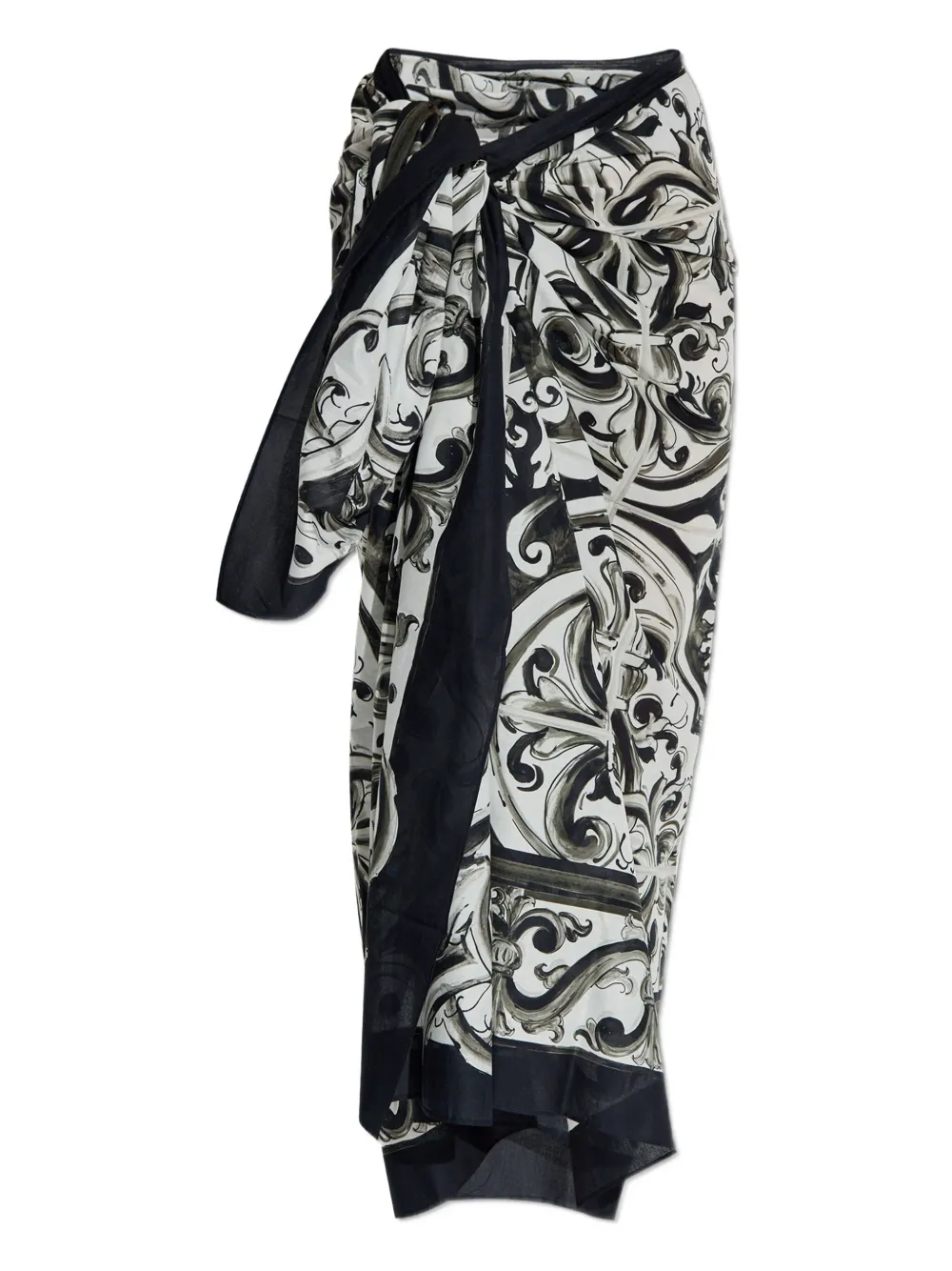 Dolce & Gabbana baroque-print sarong | Black | Image 1