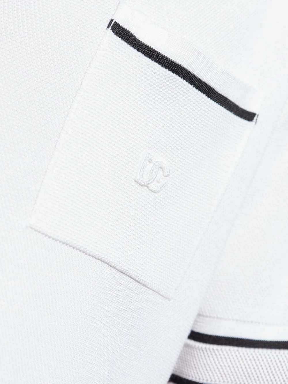 Dolce & Gabbana striped-trim polo-neck top Wit
