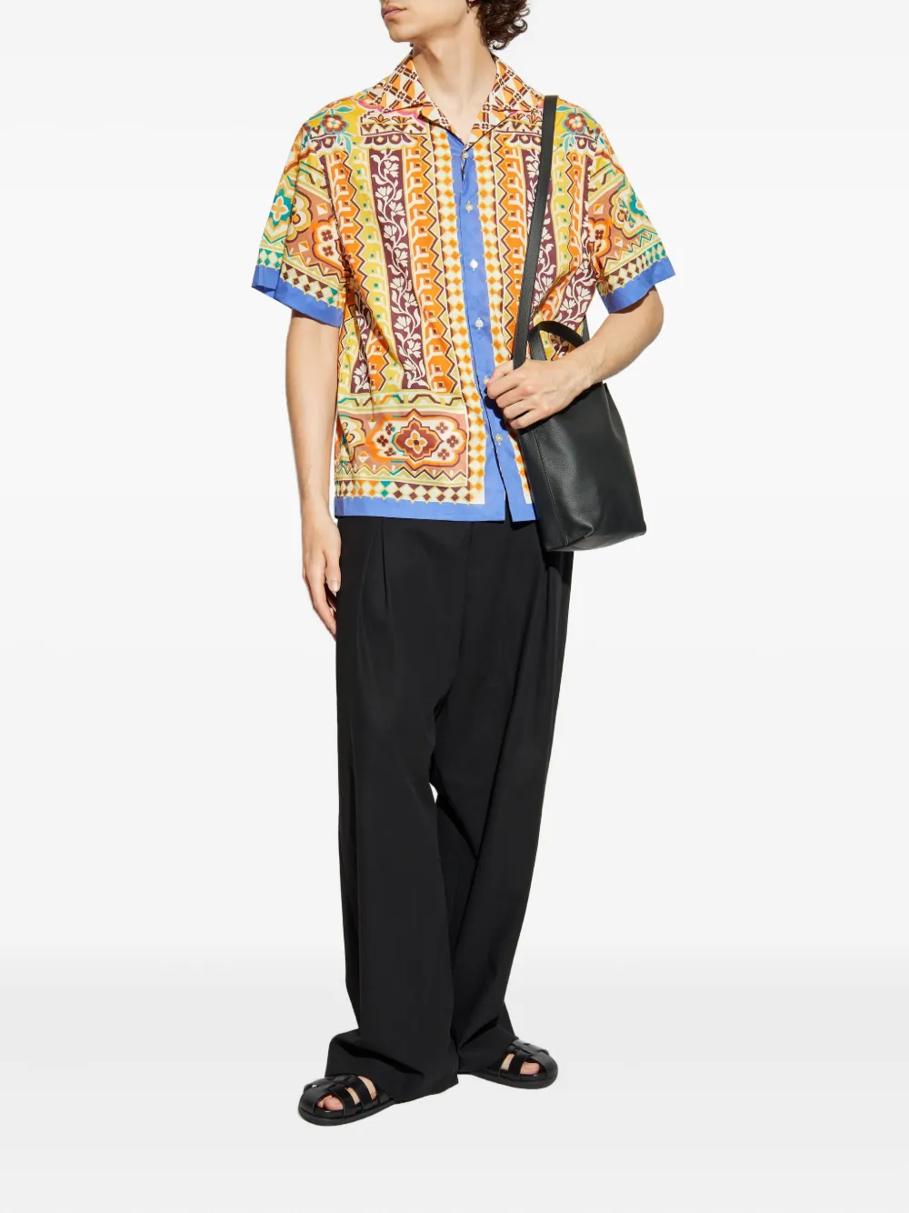 ETRO geometric-patterned short-sleeve shirt Veelkleurig
