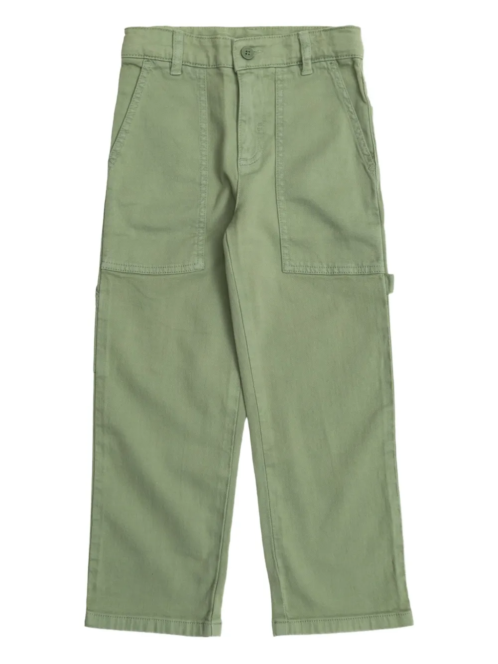 Stella McCartney Kids cartoon-patch utility trousers Groen