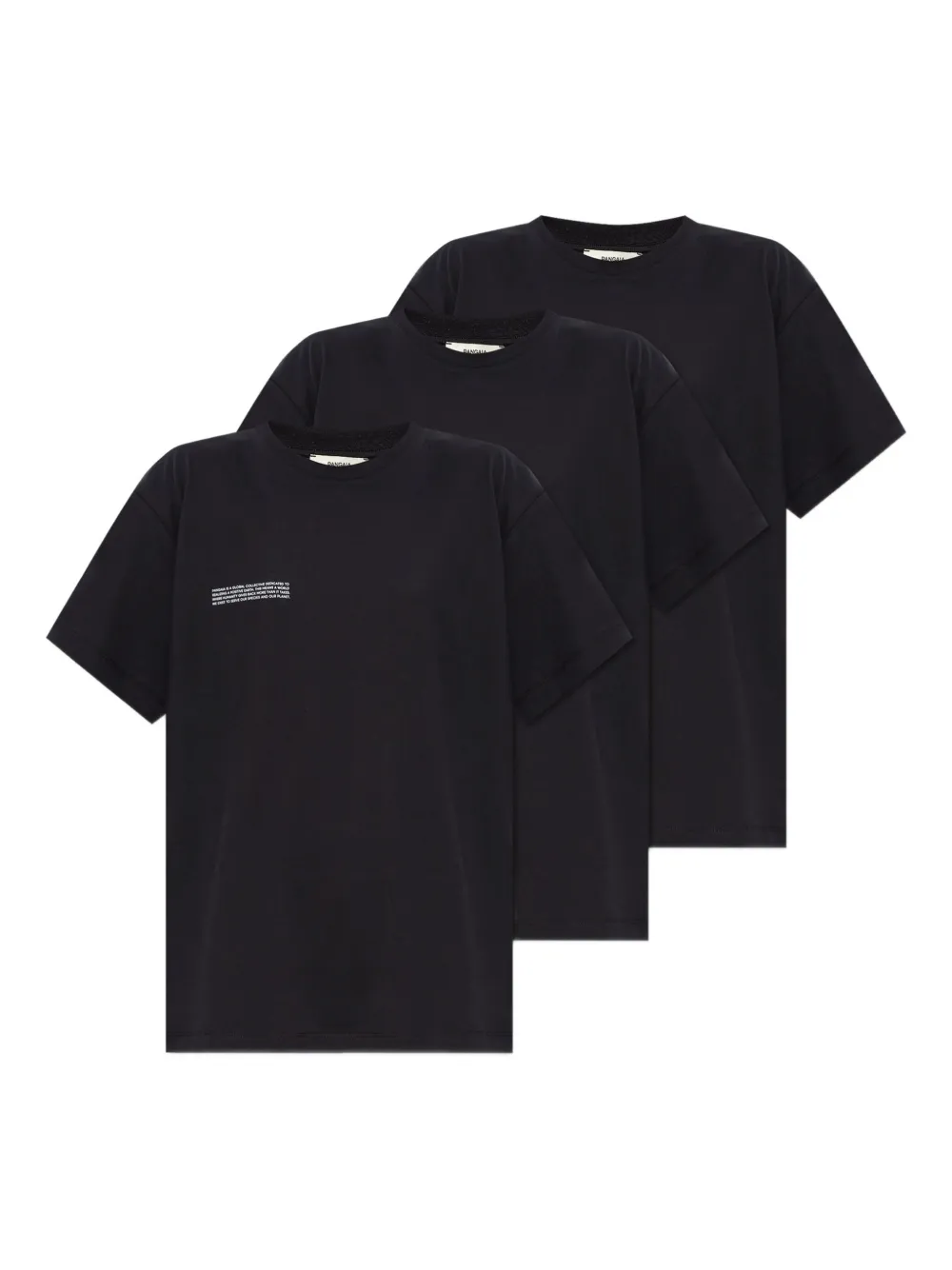 Pangaia organic cotton T-shirts (pack of three) | Black | Image 1