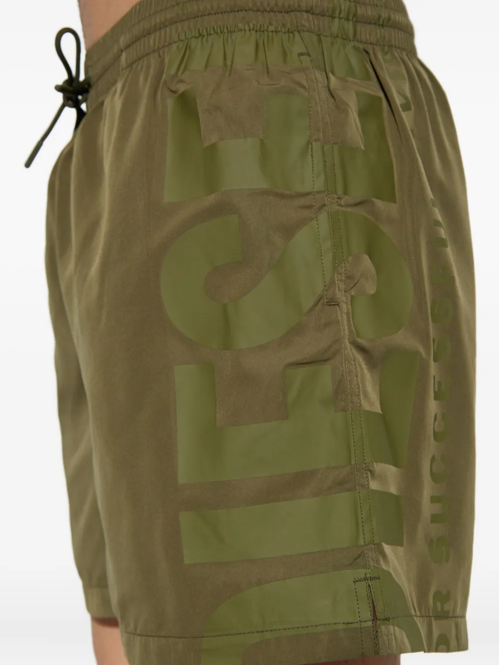 Diesel logo-print swim shorts Groen