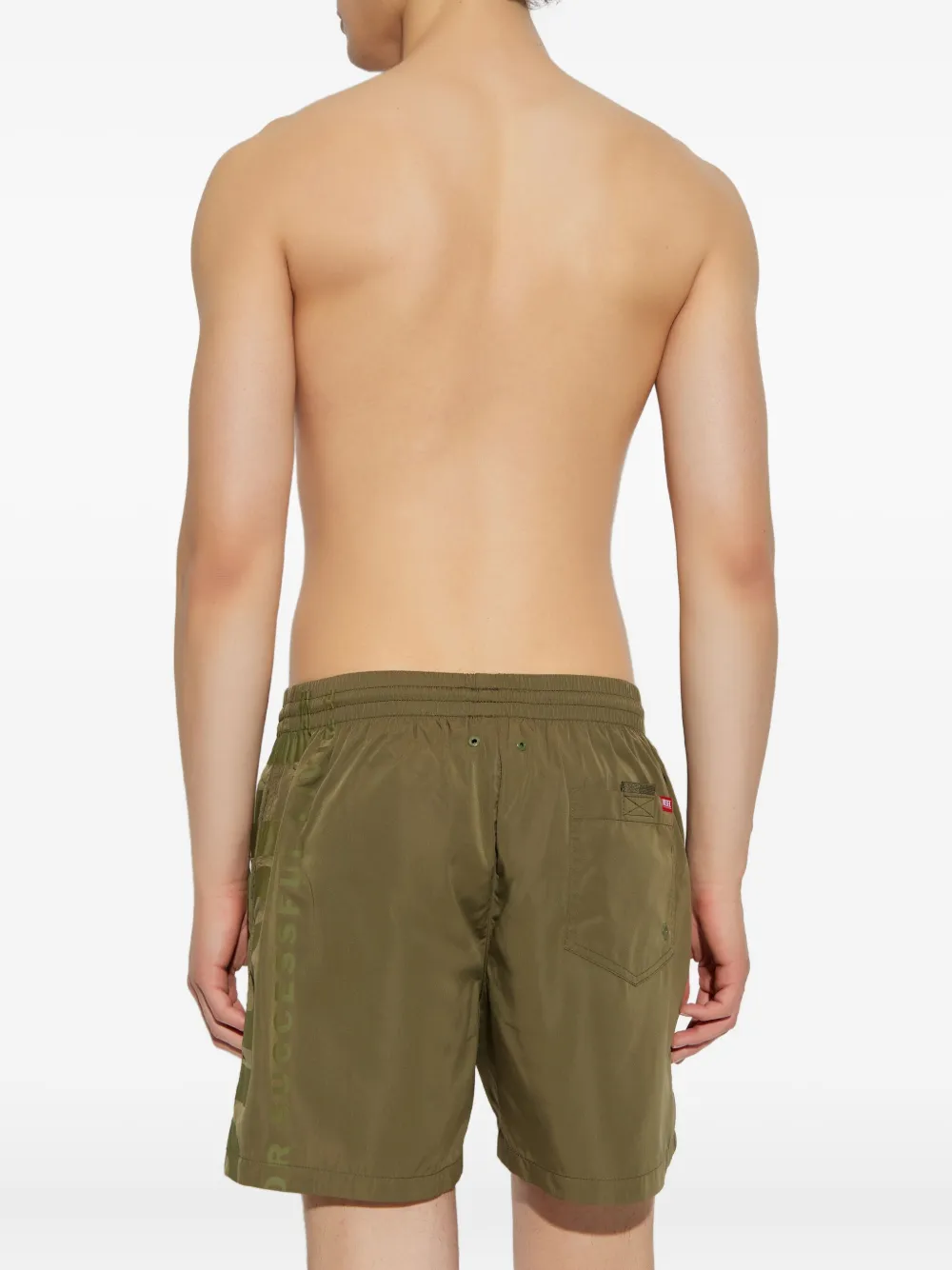 Diesel logo-print swim shorts Groen