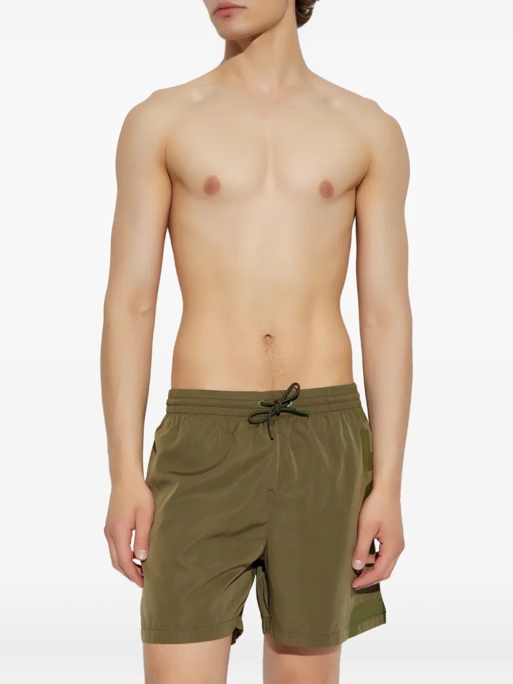 Diesel logo-print swim shorts Groen