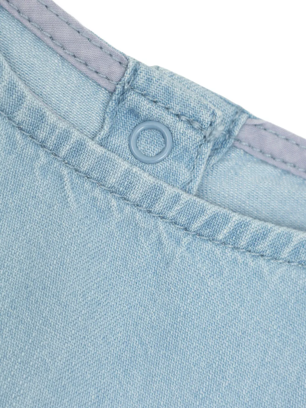 Stella McCartney Kids Spijkerjurk met bloemenpatch Blauw