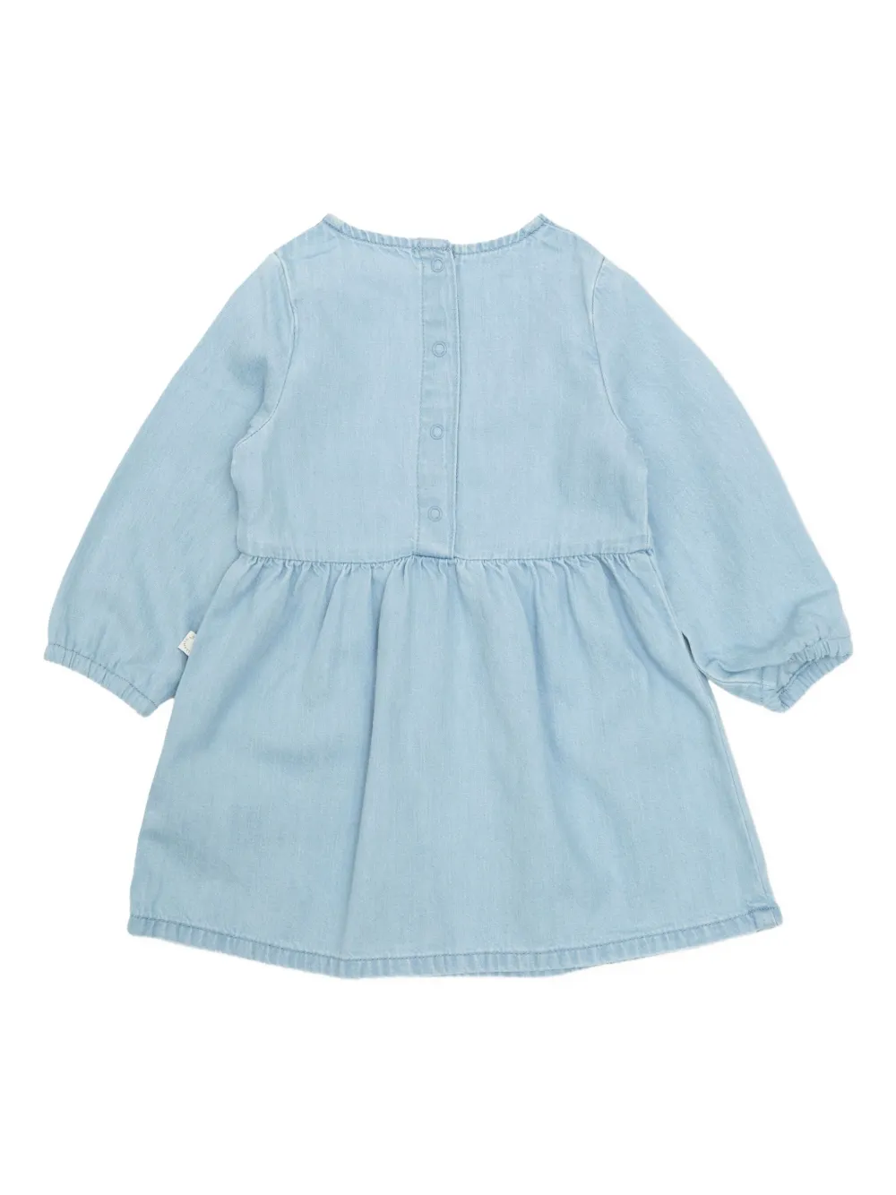 Stella McCartney Kids Spijkerjurk met bloemenpatch Blauw