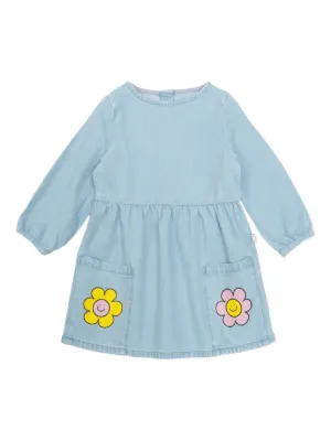 ステラマッカートニー　キッズ　デニムワンピース ドレス　長袖 90 刺繍 ステラマッカートニー キッズ ワンピース STELLAMcCARTNEY KIDS(ステラ