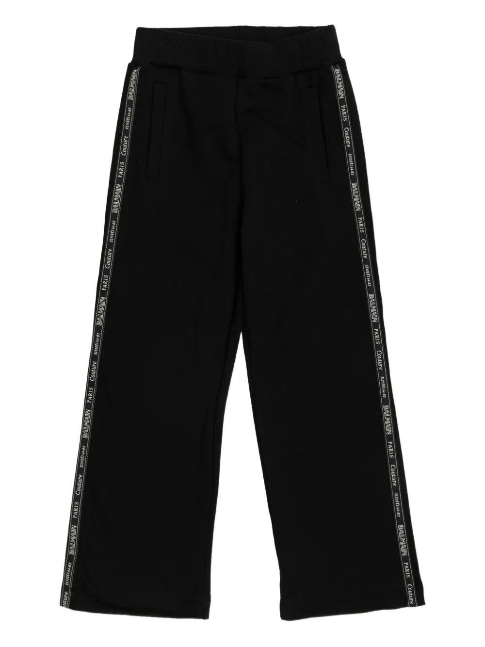 Balmain Kids side-stripe track pants Zwart