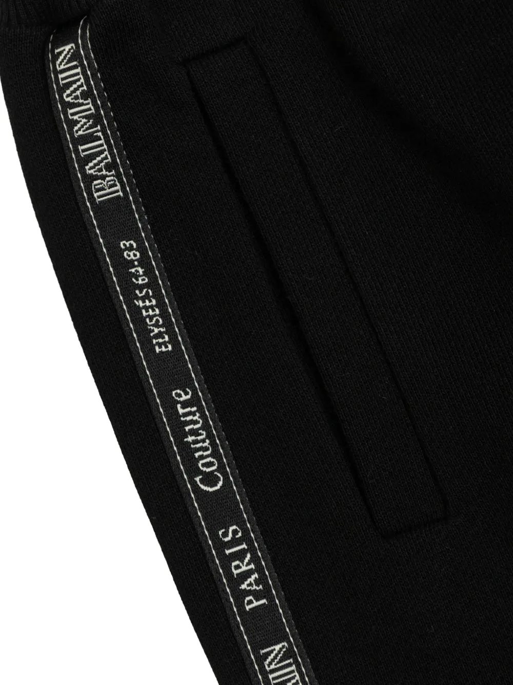 Balmain Side-stripe Track Pants In Black