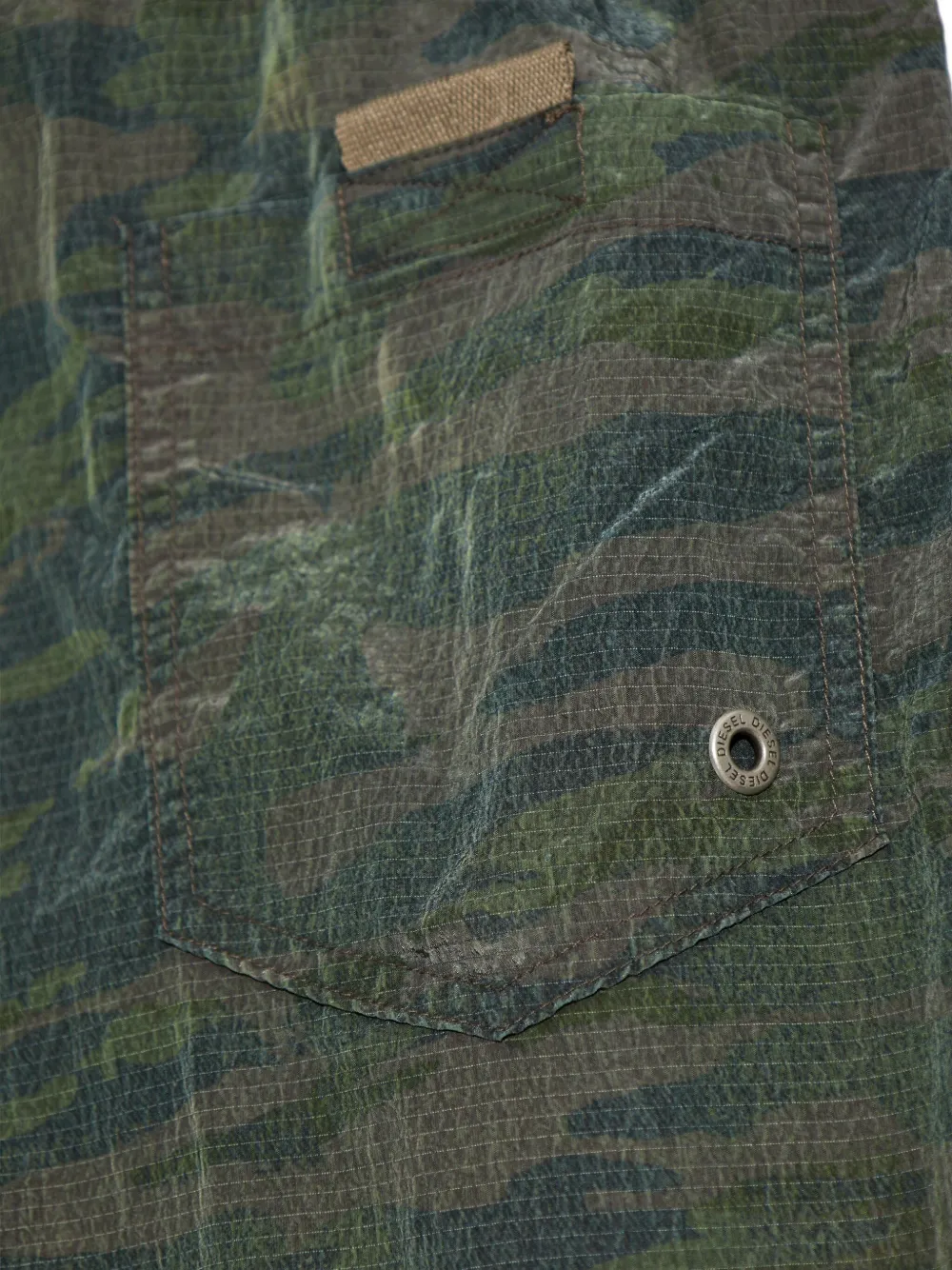 Diesel camouflage-print swim shorts Groen