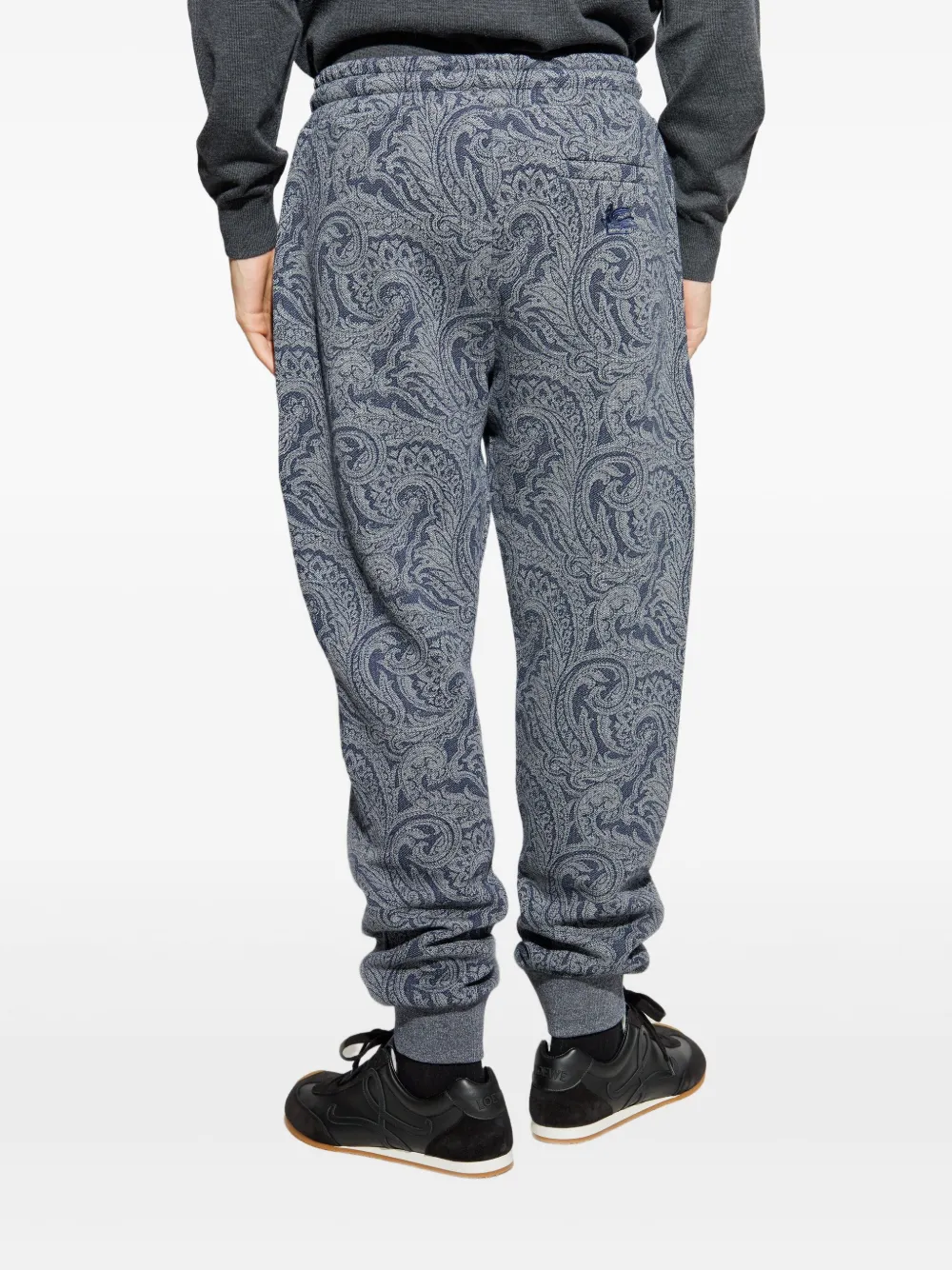 ETRO paisley-print drawstring track pants Blauw