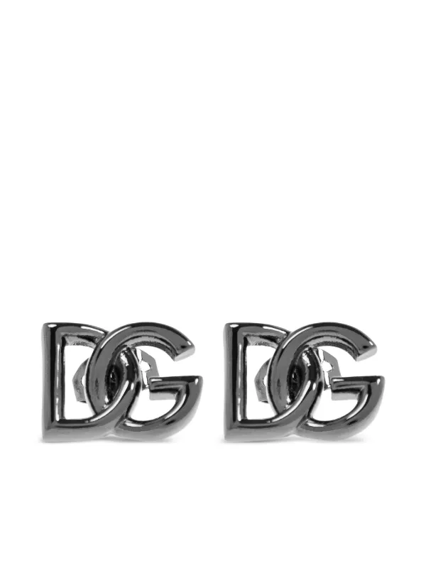 Dolce & Gabbana DGロゴ ピアス | シルバートーン | FARFETCH JP