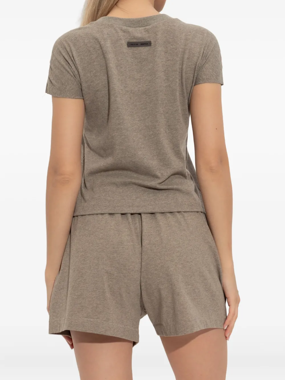 Essentials Logo-patch T-shirt In Gray