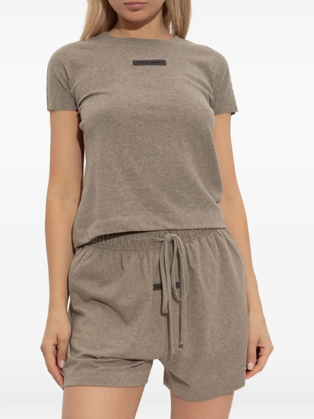 Essentials Logo-patch T-shirt In Gray