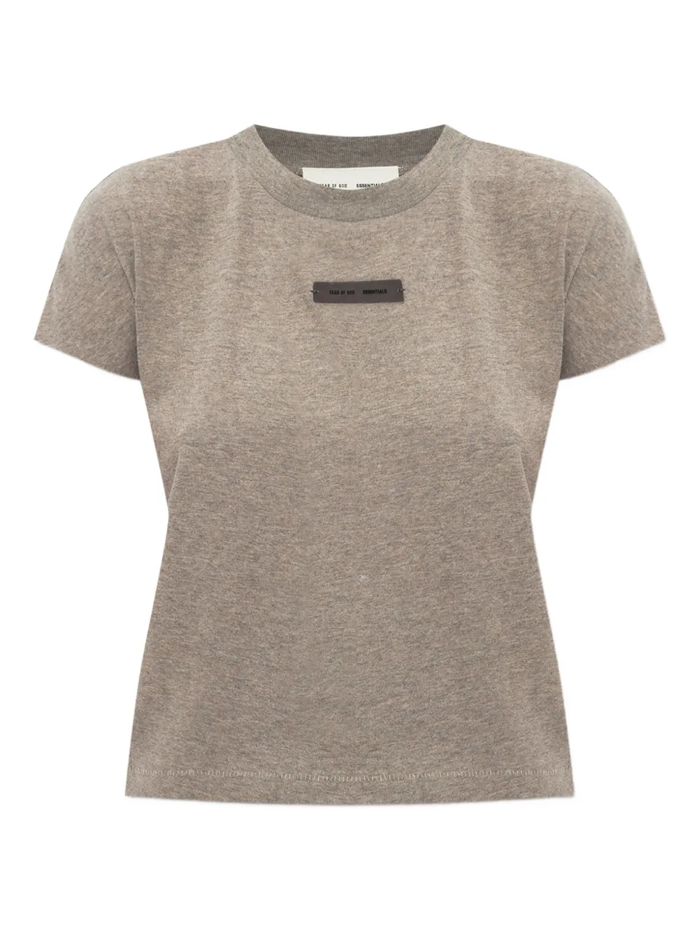 Essentials Logo-patch T-shirt In Gray