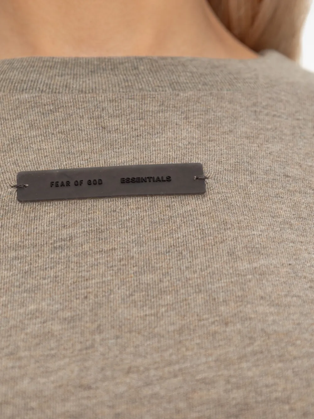 Essentials Logo-patch T-shirt In Gray