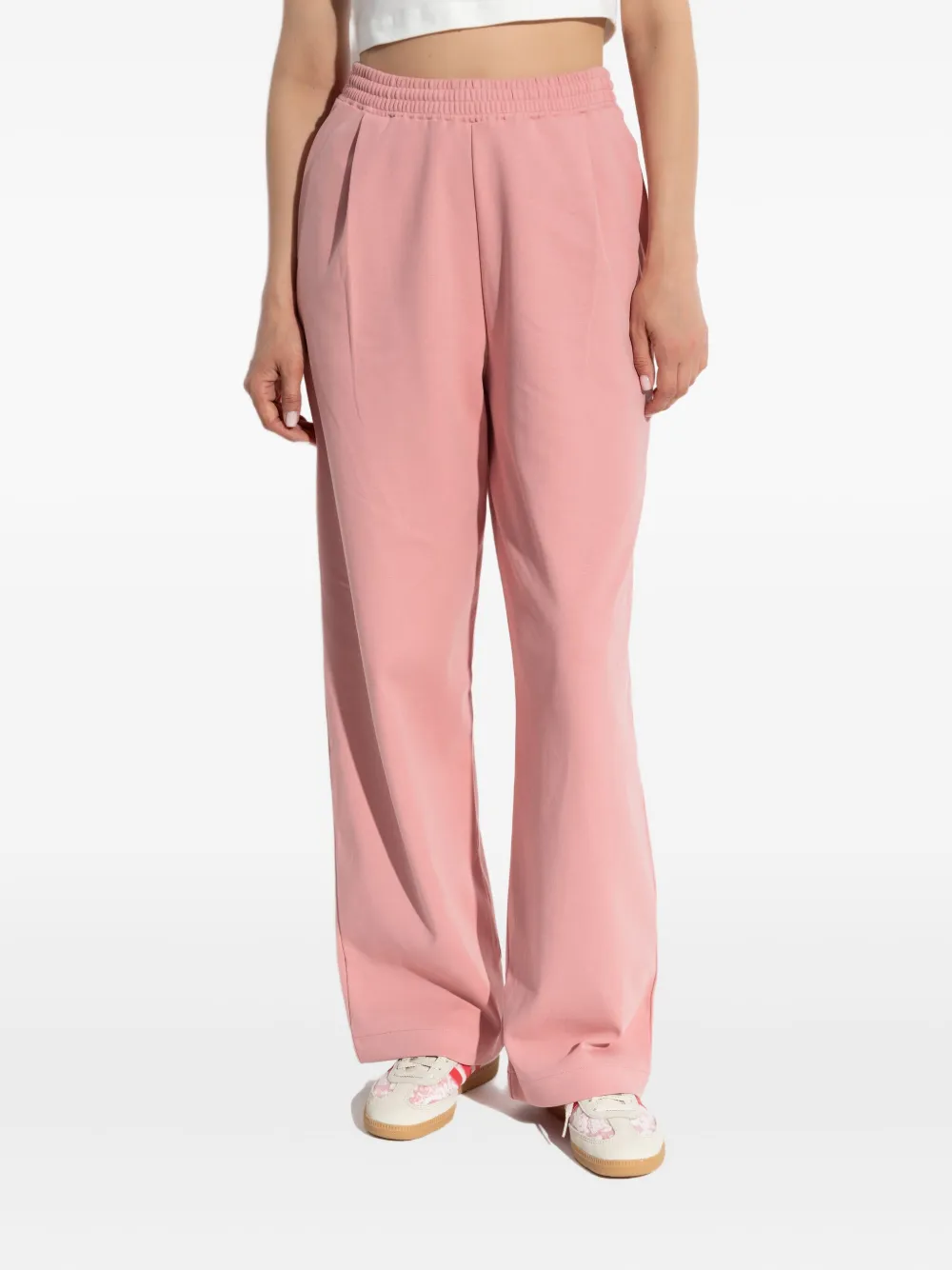 Pangaia pleat-detail track pants Roze