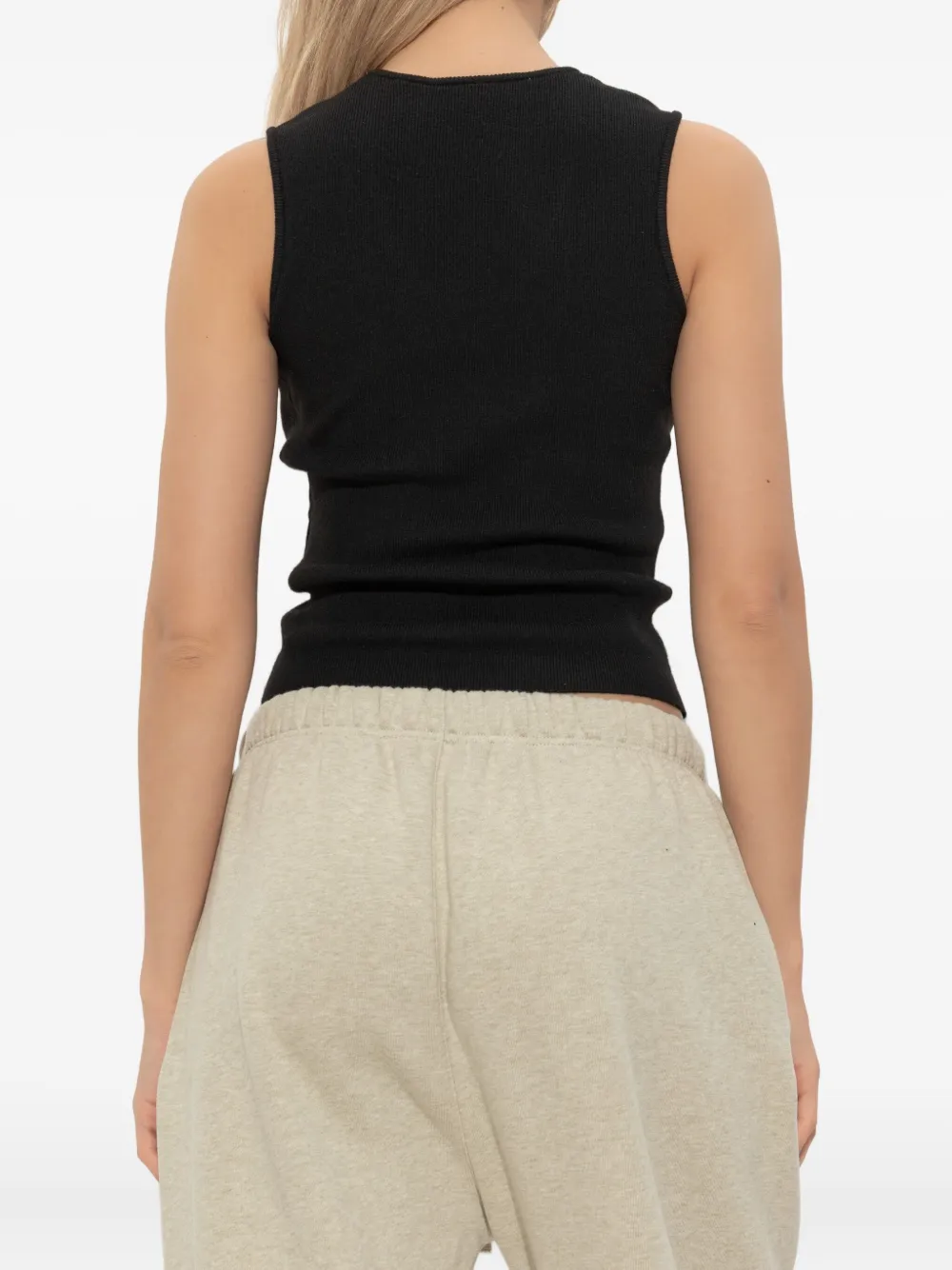 FEAR OF GOD ESSENTIALS Geribbelde top Zwart