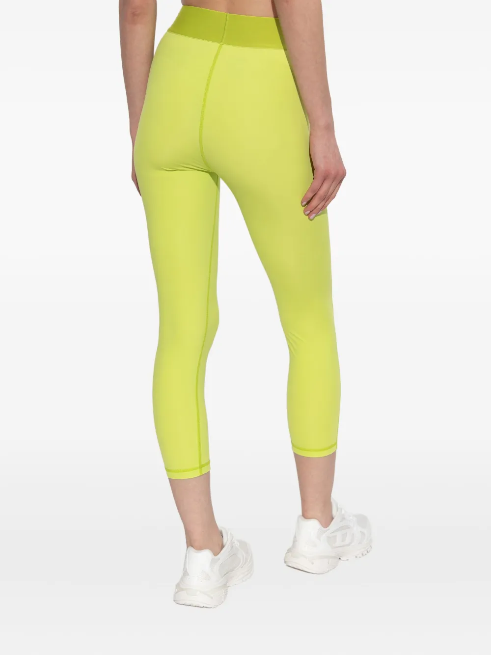 Diesel Legging met logoband Groen