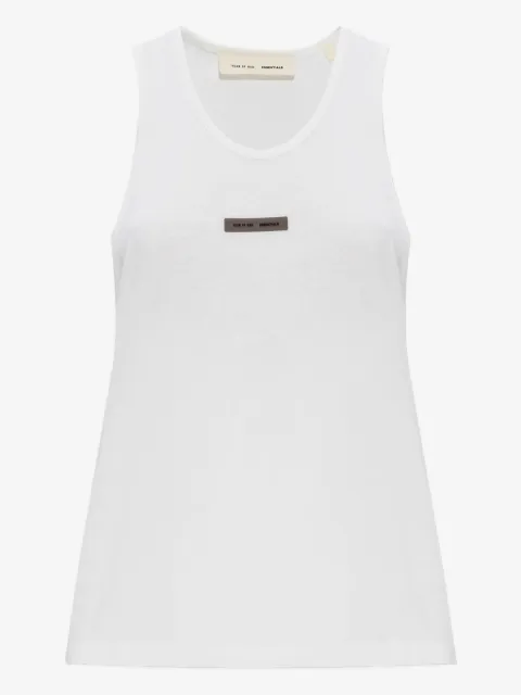 FEAR OF GOD ESSENTIALS logo-patch tank top