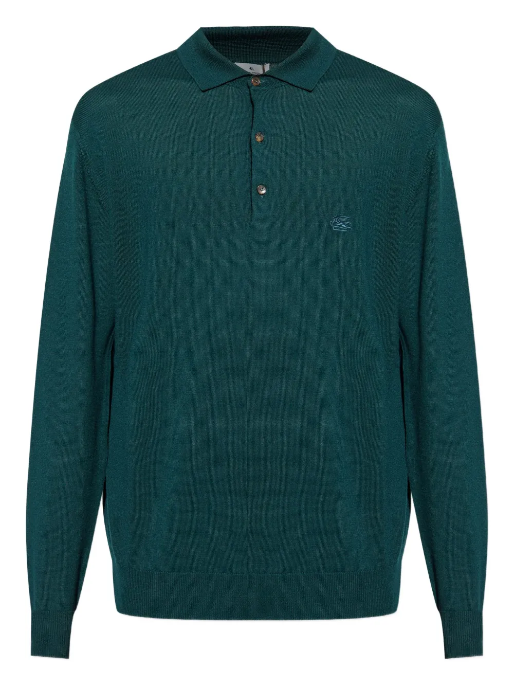 ETRO long-sleeve polo shirt Groen