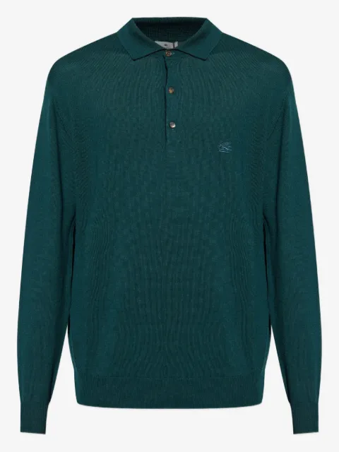 ETRO playera tipo polo manga larga