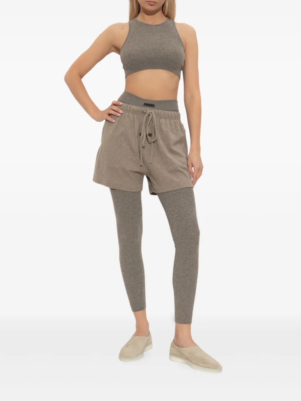 FEAR OF GOD ESSENTIALS Geribbelde legging - Grijs