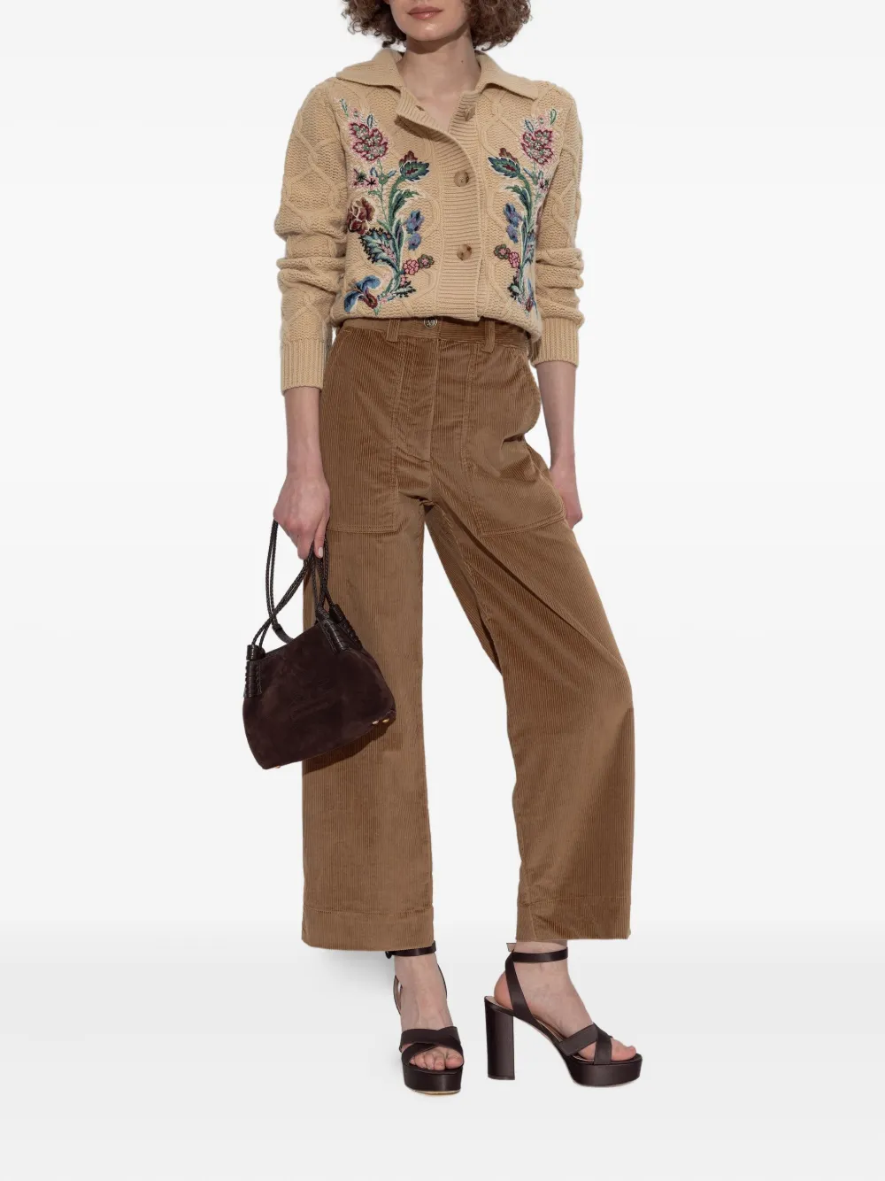 ETRO corduroy trousers Bruin