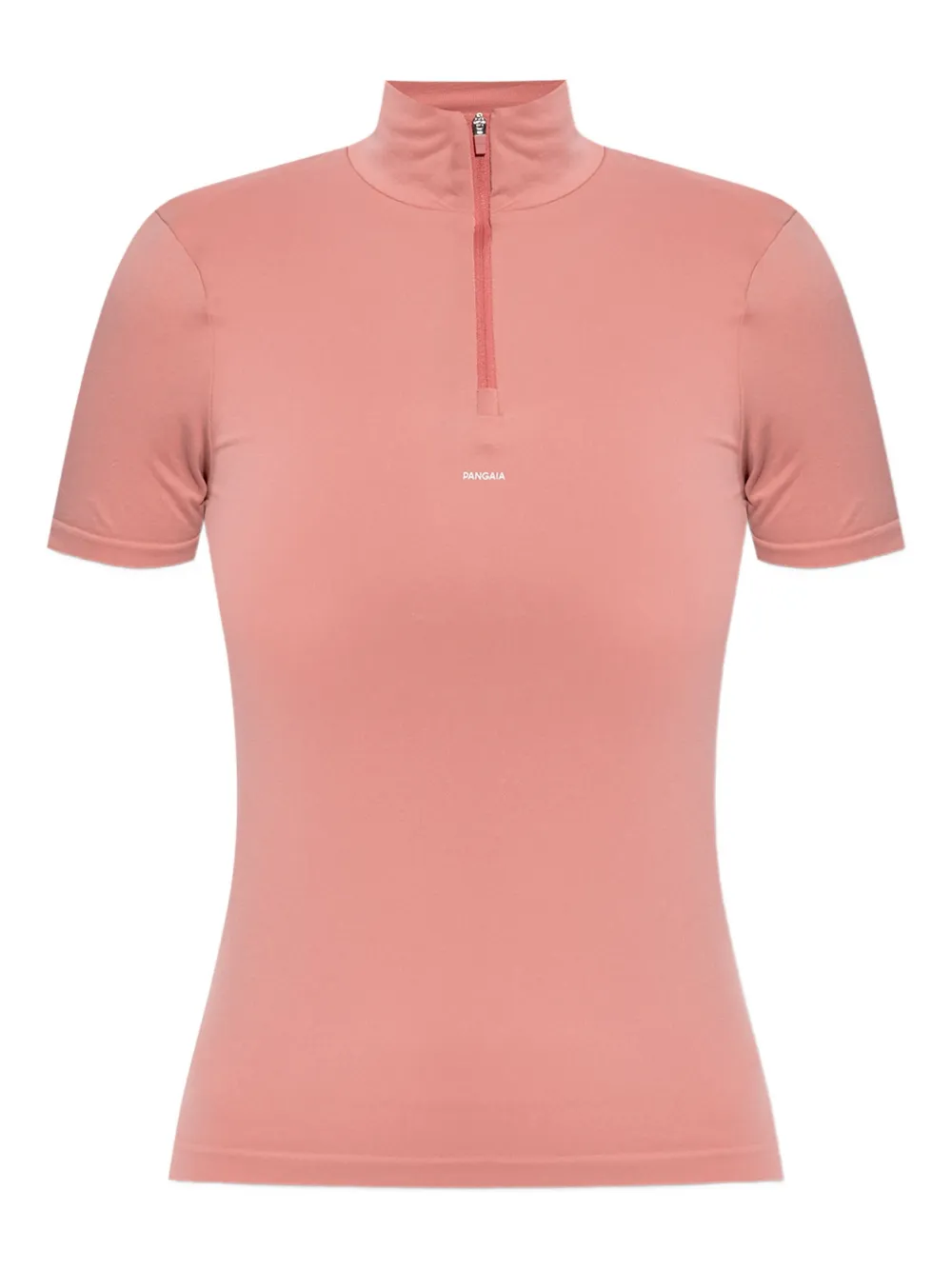 Pangaia zip-neck short-sleeves performance T-shirt | Pink | Image 1