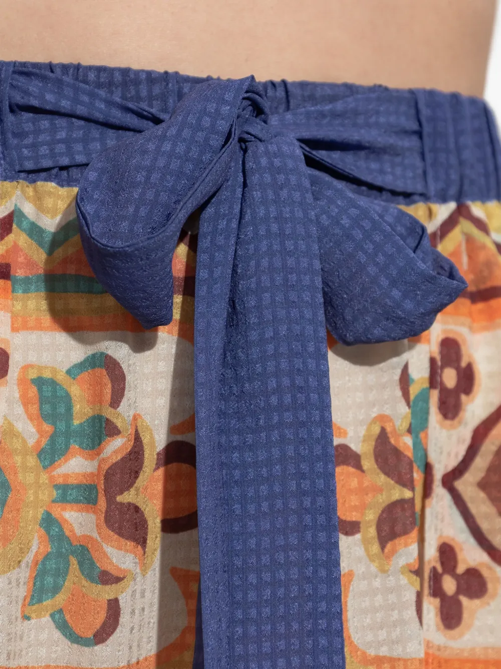 ETRO patterned tie-waist trousers Beige