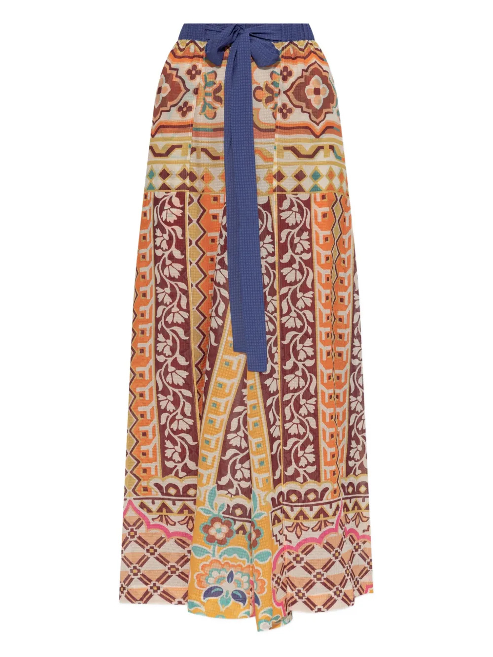 ETRO patterned tie-waist trousers Beige