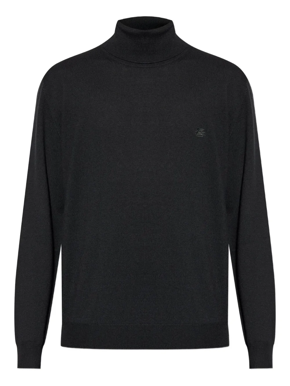 ETRO embroidered turtleneck sweater Zwart