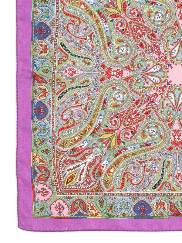 ETRO ペイズリー シルクスカーフ | パープル | FARFETCH JP