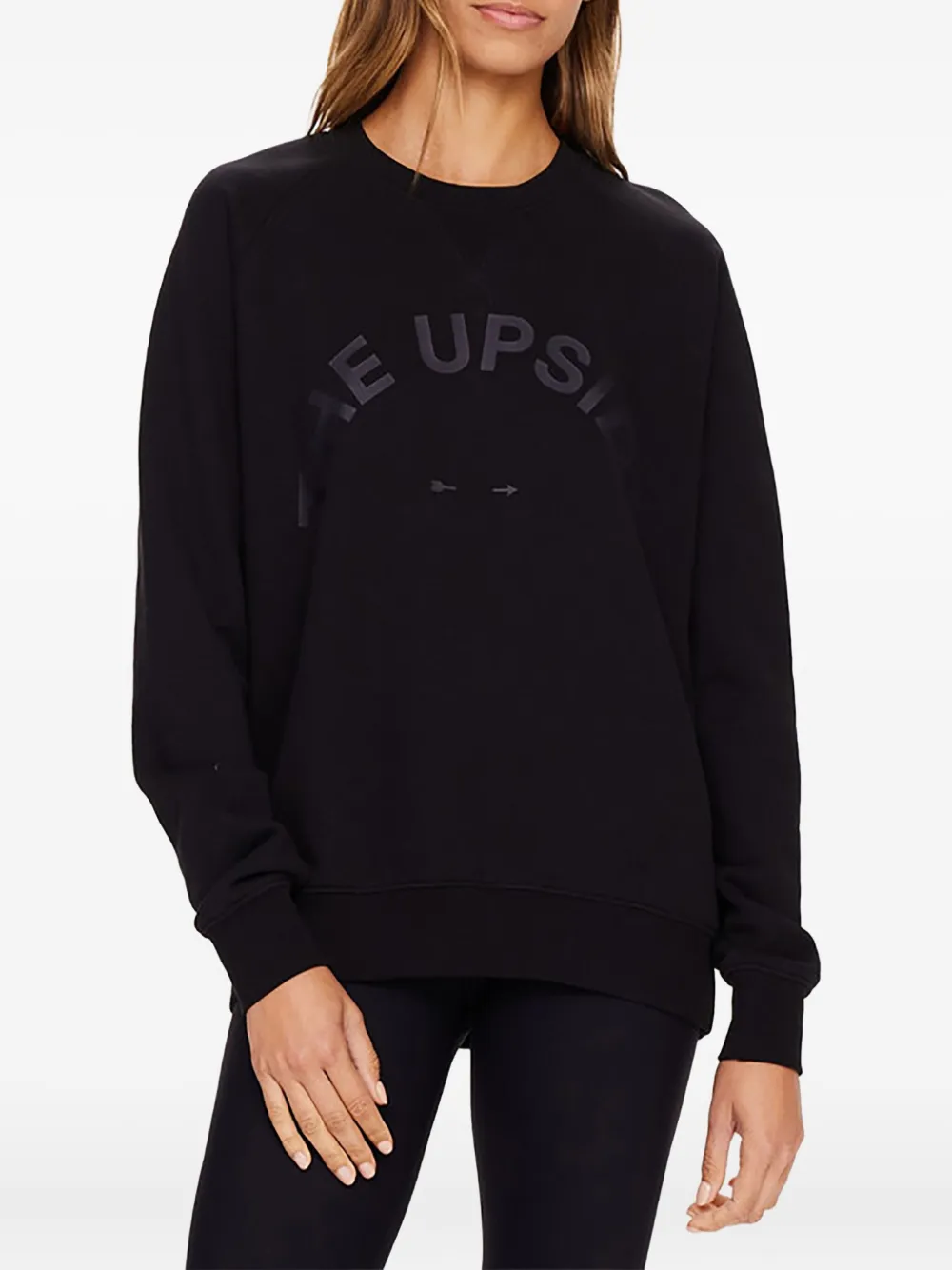 The Upside Sweater met logoprint Zwart