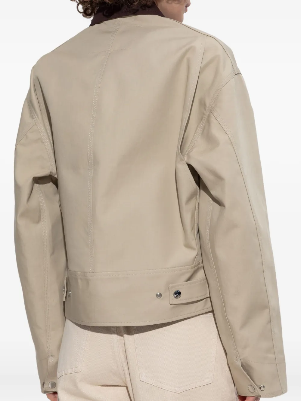 Jw Anderson Cropped Zip-front Jacket In Neutral