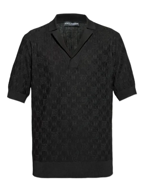 Dolce & Gabbana DG-patterned polo top