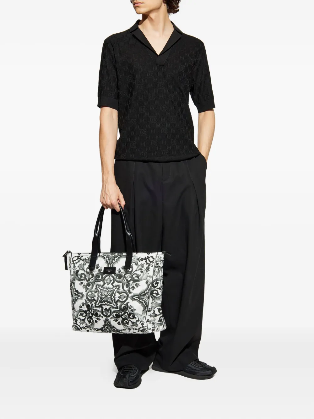 Dolce & Gabbana DG-patterned polo top | T-Shirts | Image 2