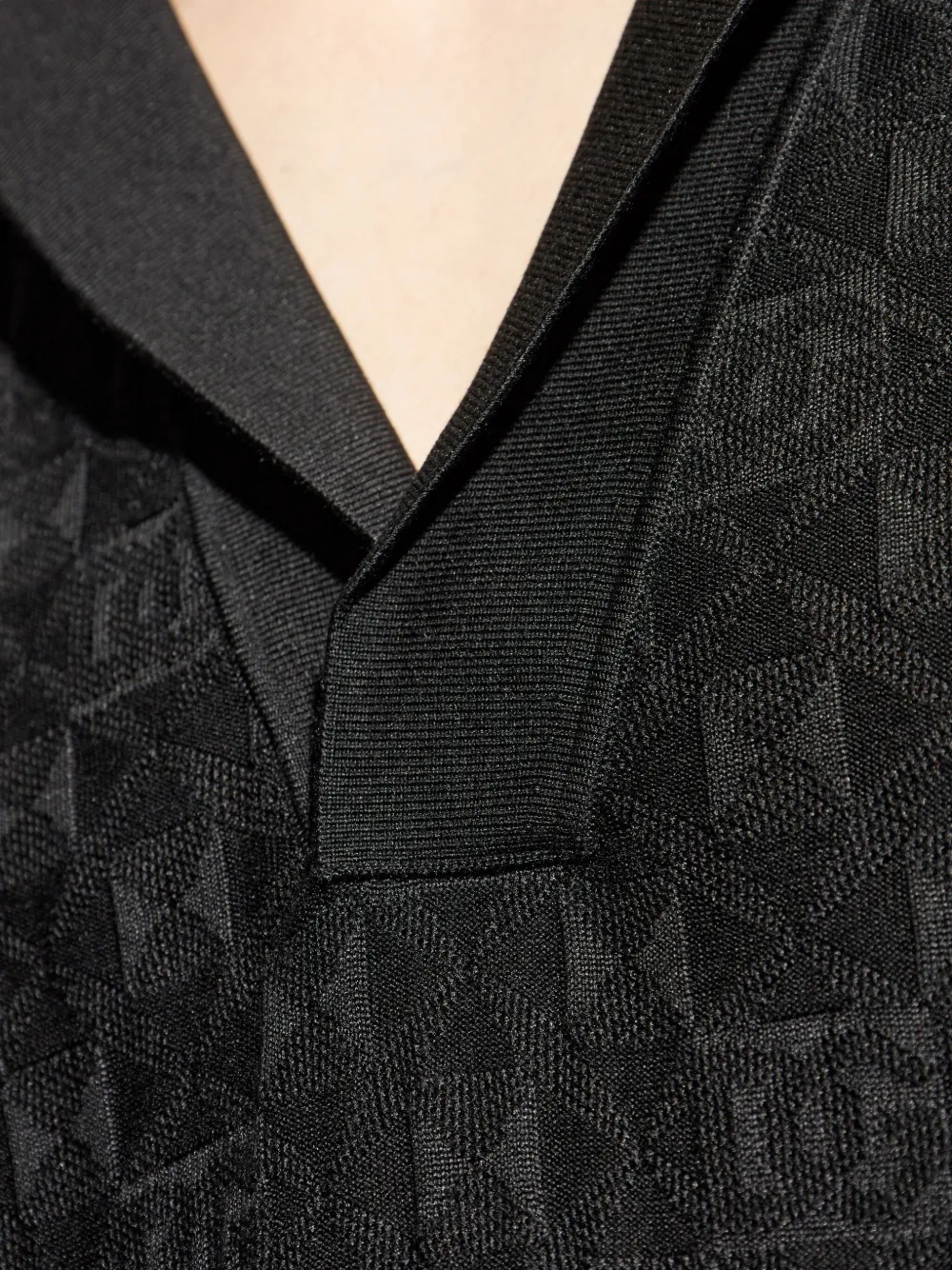 Dolce & Gabbana DG-patterned polo top Zwart