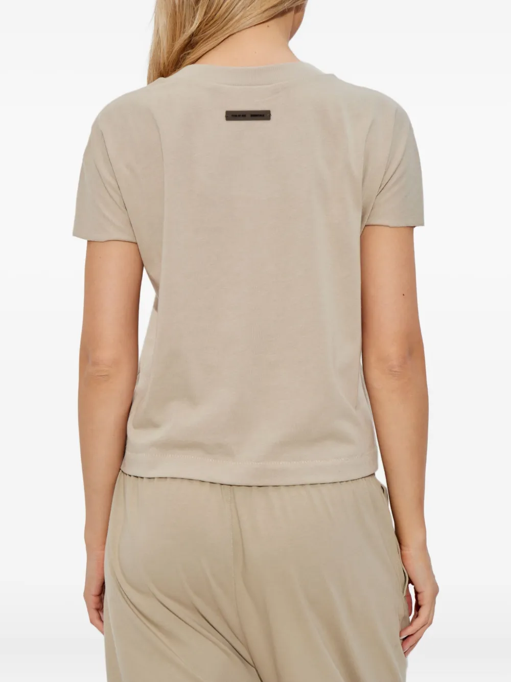 FEAR OF GOD ESSENTIALS T-shirt met logoplakkaat Beige