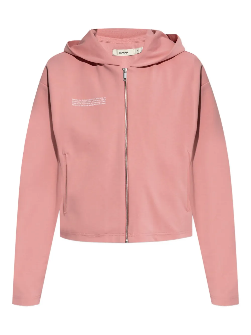 Pangaia zip-up hoodie Roze