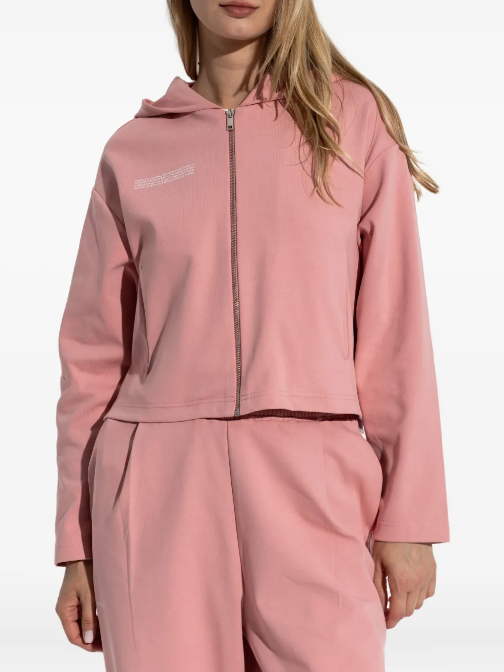 Pangaia zip-up hoodie Roze