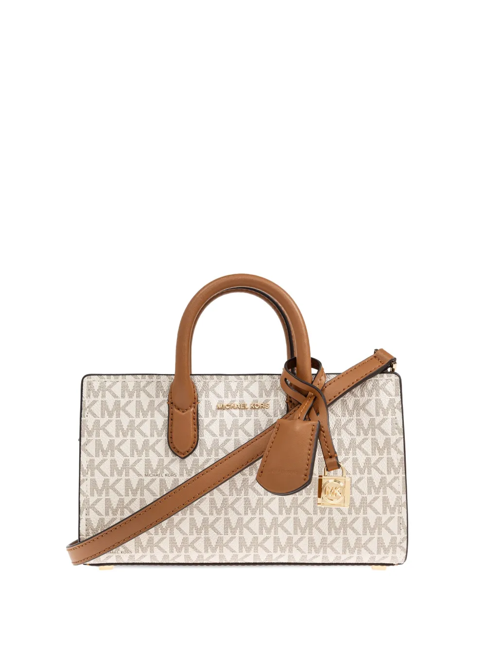 Michael Kors extra small Scarlett monogram logo-plaque tote bag Beige