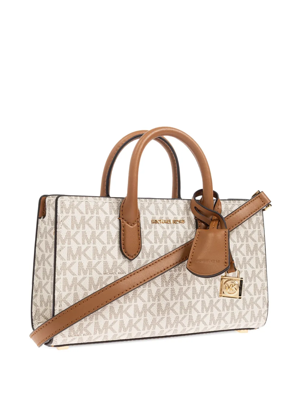 Michael Kors extra small Scarlett monogram logo-plaque tote bag Beige